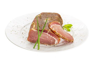 Bacon with vegetables