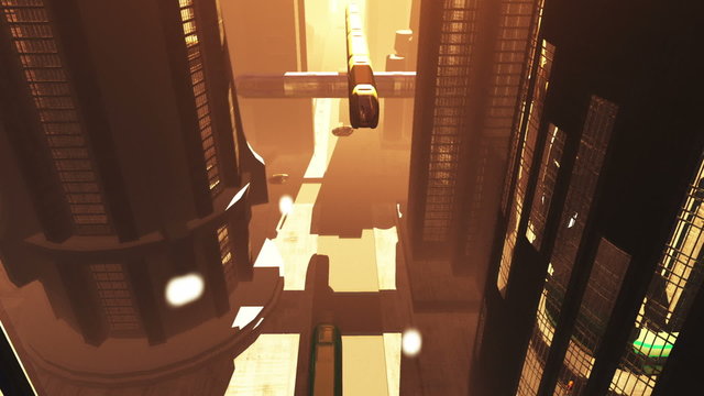 Future City Traffic 3D animation
