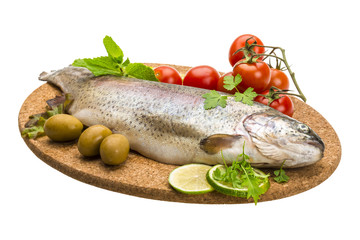 Fresh raw rainbow trout