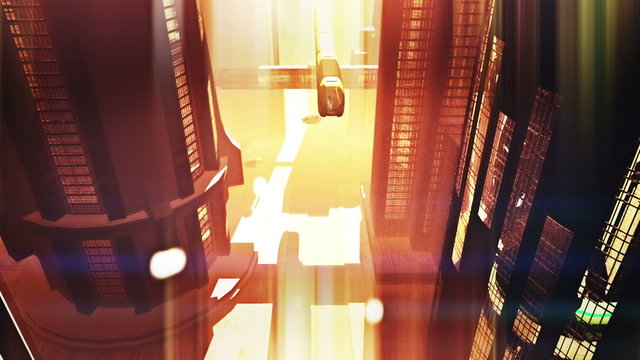 Future City Traffic 3D animation