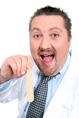 Doctor ready to examine a patient