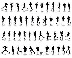 Silhouettes and shadows of running 2-vector