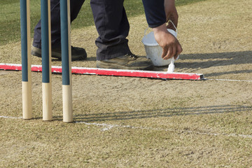 Painting the crease © Lance Bellers