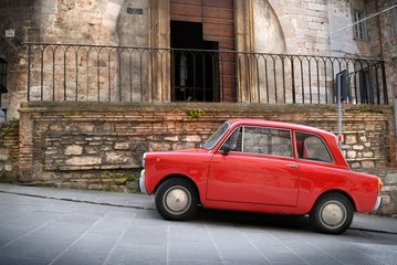 Italian old car - obrazy, fototapety, plakaty