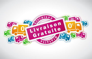 Livraison gratuite - Illustration vectorielle