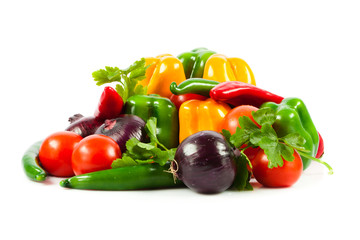 Fototapeta na wymiar Healthy Eating. Seasonal organic raw vegetables.