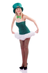 Woman in saint patrick concept