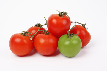 Tomatos with one green