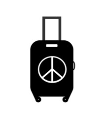 Symbole de paix dans une valise