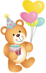 Joyeux anniversaire ours en peluche