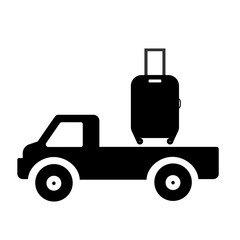 Valise de voyage dans un camion