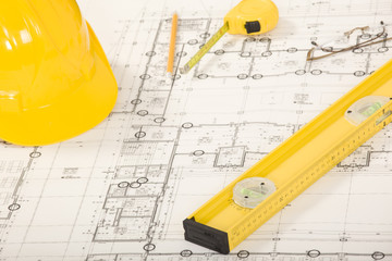 architectural plan close up