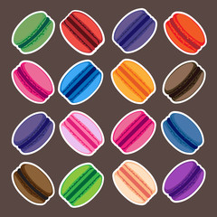 Colored sweet macaroons