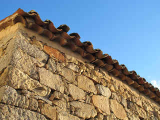 cottage with stone walls