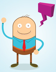 weird guy with bubble speech