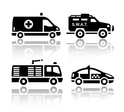 Set of transport icons - Rescue