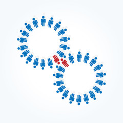 歯車になる会社員