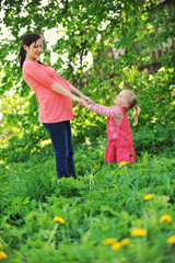Fototapeta premium mother and daughter