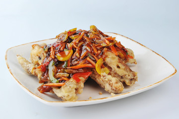 chicken with red sauce