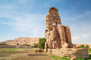 The Colossi of Memnon in Luxor, Egypt
