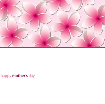 Frangipani Mother's Day card in vector format.