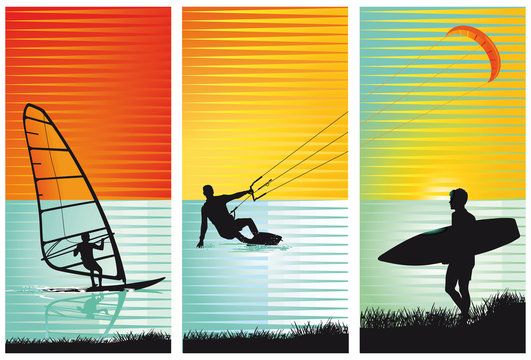 Surf, Surfing, Kiting
