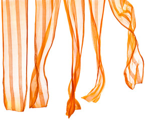 orange scarf isolated on a white