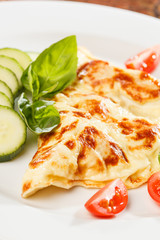 omelette with vegetables