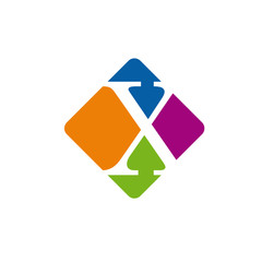Vector color logo initial letter X
