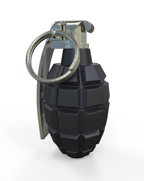 Hand Grenade Isolated on White Background