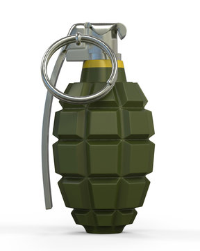 Hand Grenade Isolated on White Background