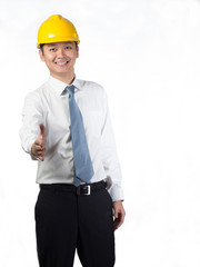 construction executive hand shake