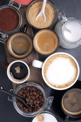 Obraz na płótnie Canvas Świeża kawa z kilku składników