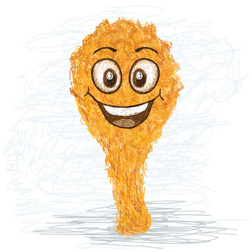 recommend clip art: happy fried chicken