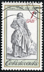 lady with lace collar, by Jacques Callot (1592-1635)