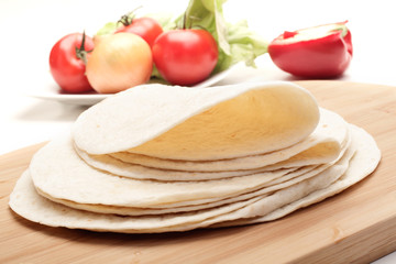 Folded tortillas