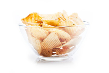 Potato chips in bowl