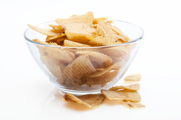 Potato chips in bowl