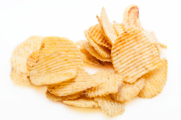 Stack of potato chips