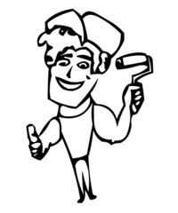 freundlicher maler und handwerker