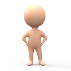 Little human with hands on hips