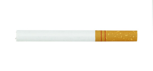 Cigarette on white background