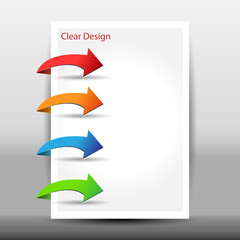 Illustration of modern design template with arrows