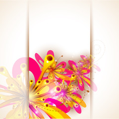 vector illustration of floral design for invitation card