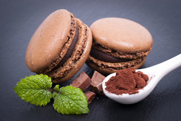 Macaroons, chocolate