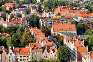 Fototapeta na wymiar Pejzaż Miasta Gdańska w Polsce