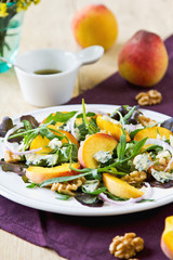 Peach with Blue cheese and Rocket salad