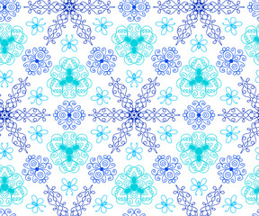 floral pattern in ethnic style (CMYK)