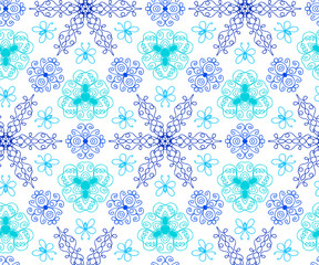 floral pattern in ethnic style (CMYK)