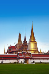 The Grand Palace & Wat Phra Kaew, Bangkok, landmark of Thailand.